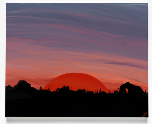 Desert Sunset Canvas Art Print
