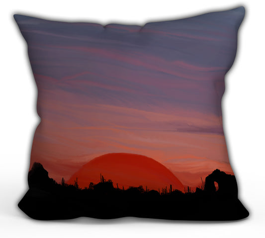 Desert Sunset Throw Pillow
