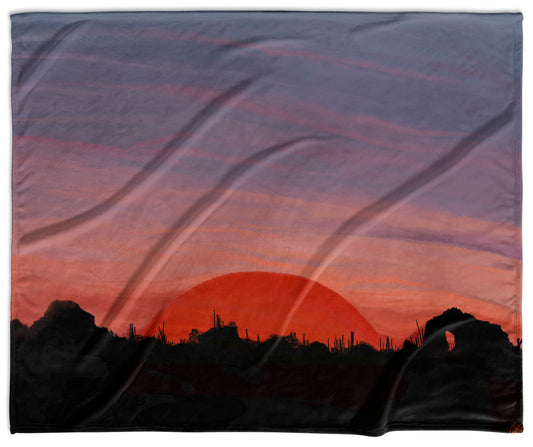 Desert Sunset Velveteen Blanket