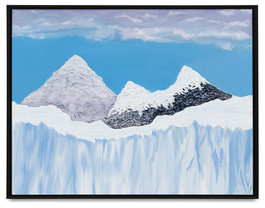 Frozen Time Framed Canvas Print