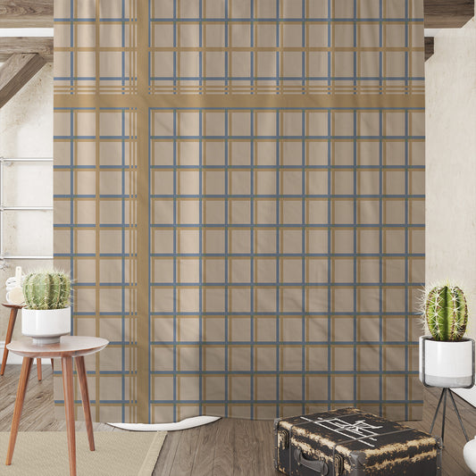 Gingham shower curtain