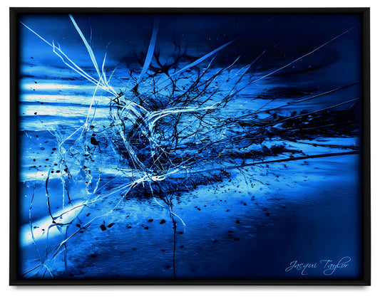 Static flux Framed Canvas Prints