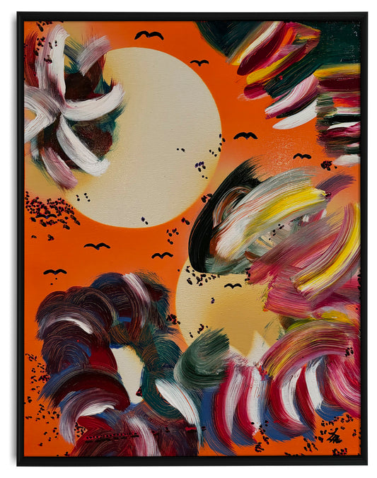 Sunlit Harmony Framed Canvas Print