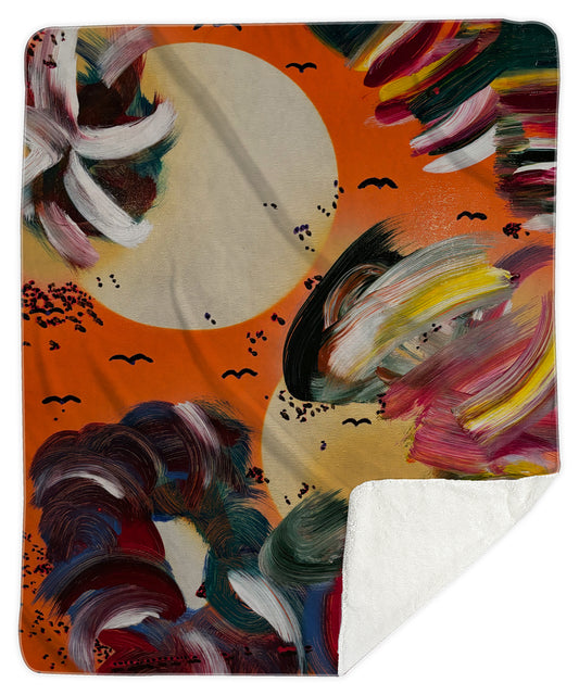 Sunlit Harmony Sherpa Blanket