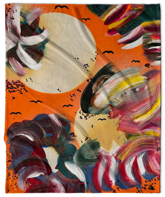 Sunlit Harmony Velveteen Blanket