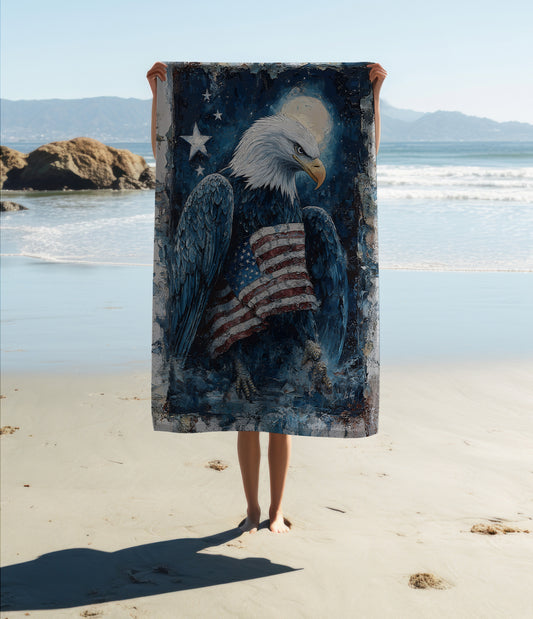 The Eagle of Faith Beach Towel