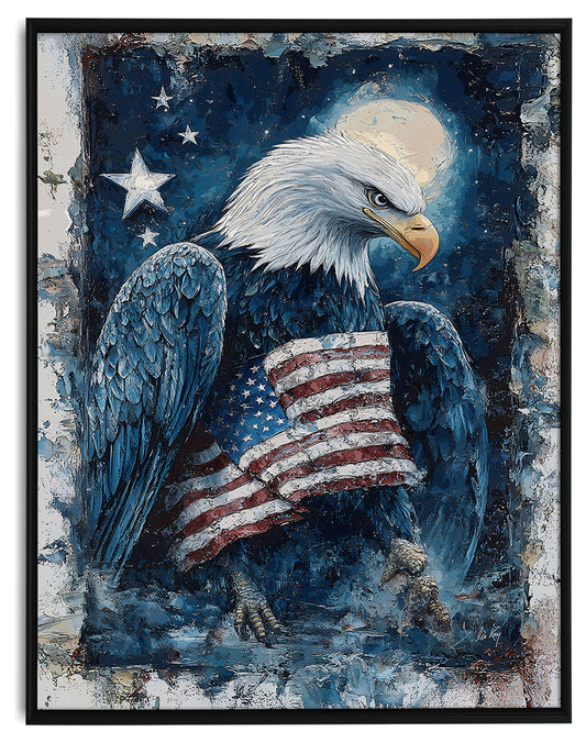 The Eagle of Faith Framed Canvas Print