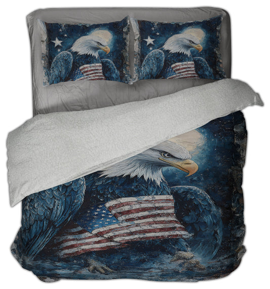 The Eagle of Faith Sherpa Comforter Set
