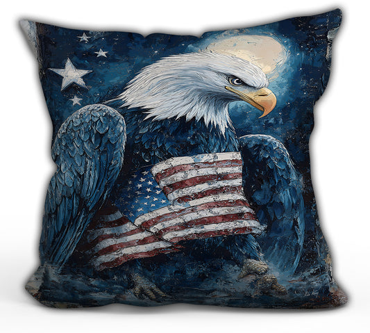 The Eagle of Faith Throw Pillow