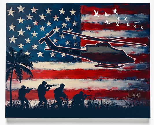 The Shadows of Freedom Canvas Art Print