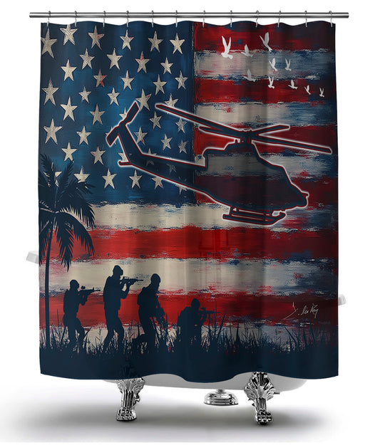 The Shadows of Freedom Shower Curtain