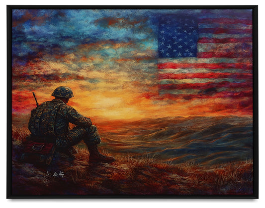 Time to Go Home Framed Canvas Print