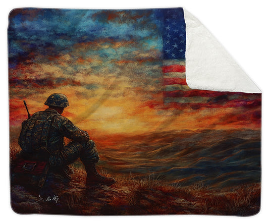 Time to Go Home Sherpa Blanket