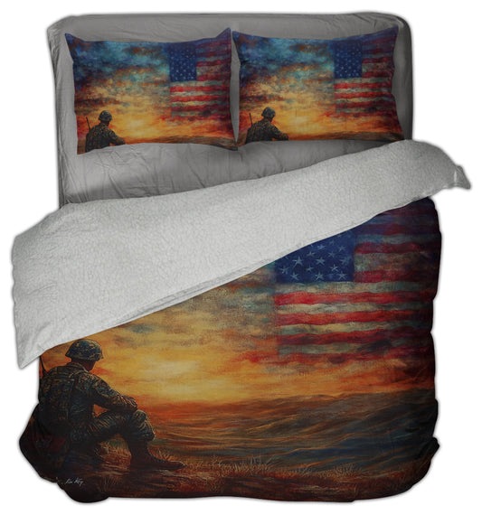 Time to Go Home Sherpa Comforter Set