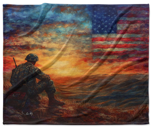 Time to Go Home Velveteen Blanket