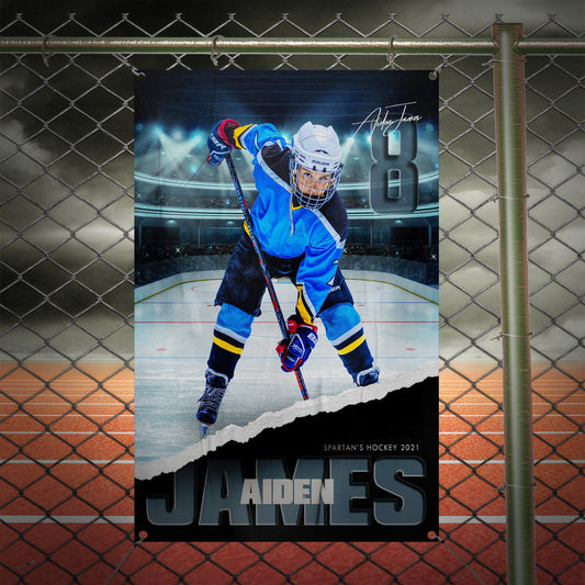 Torn Hockey Banner