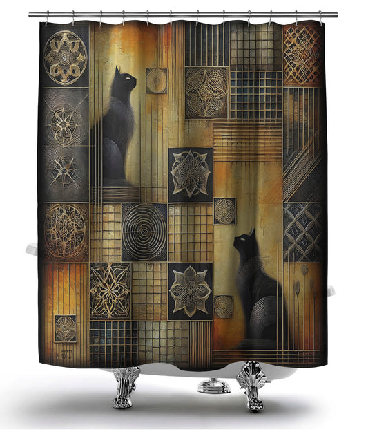 Two Black Cats Shower Curtain