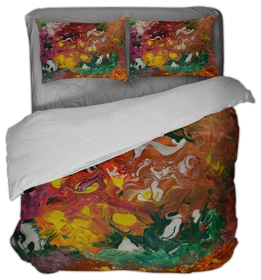 Vibrant Symphony Duvet Cover Set