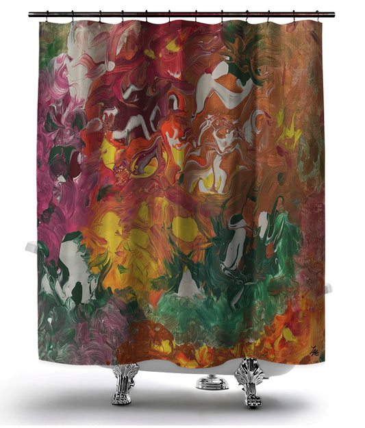 Vibrant Symphony Shower Curtain