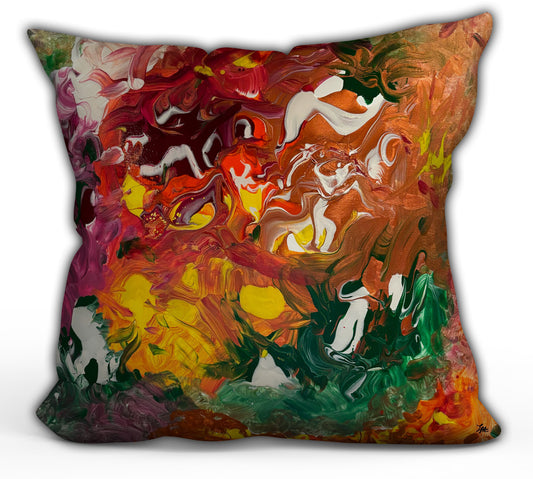 Vibrant Symphony Throw Pillow