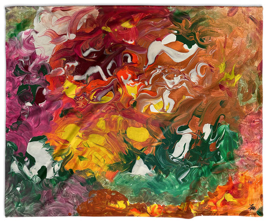 Vibrant Symphony Velveteen Blanket