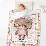 Owl Girls Super Plush Blanket