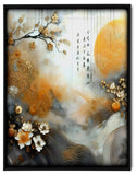 Asian Dawn Framed Canvas