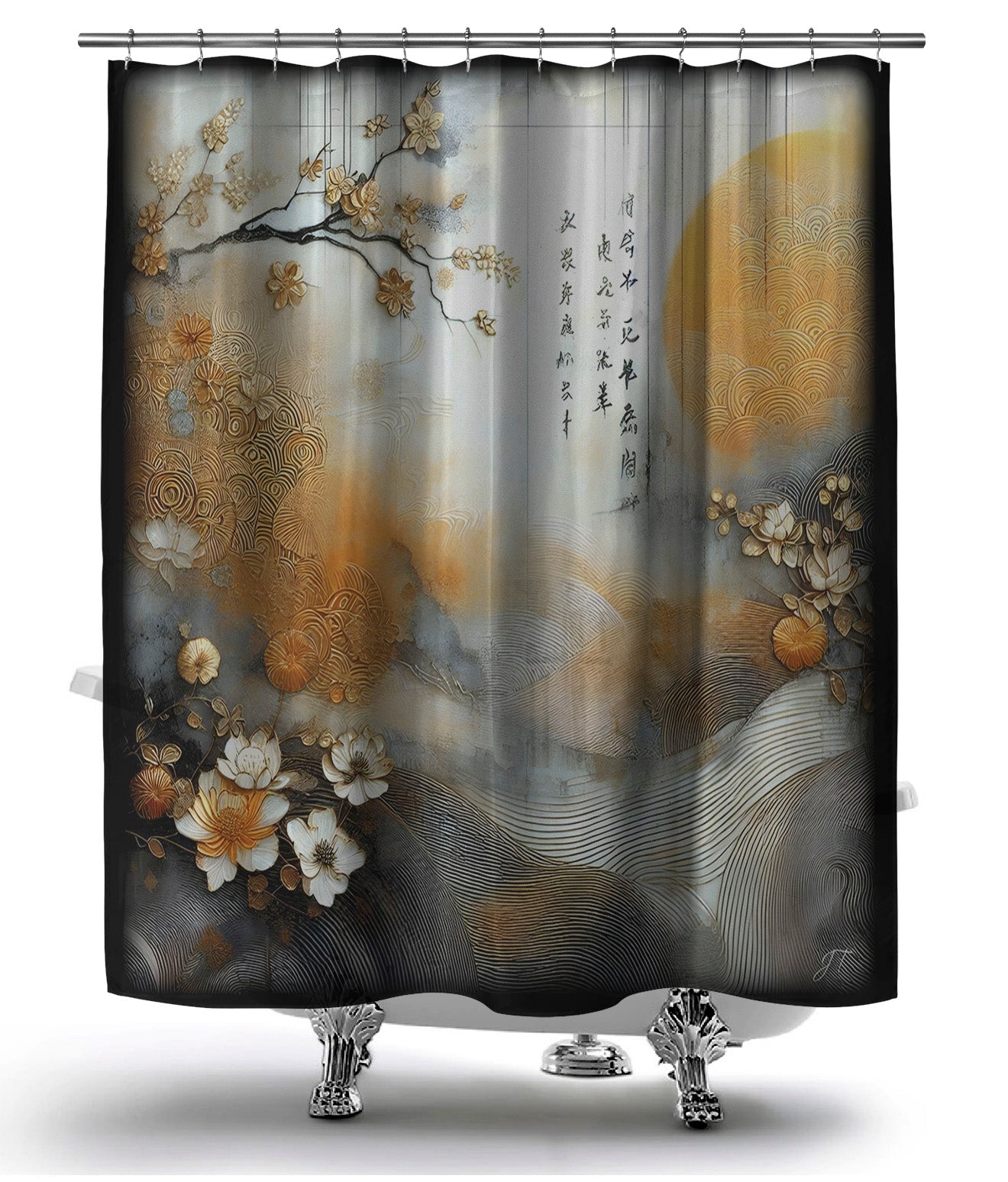 Asian Dawn shower curtain