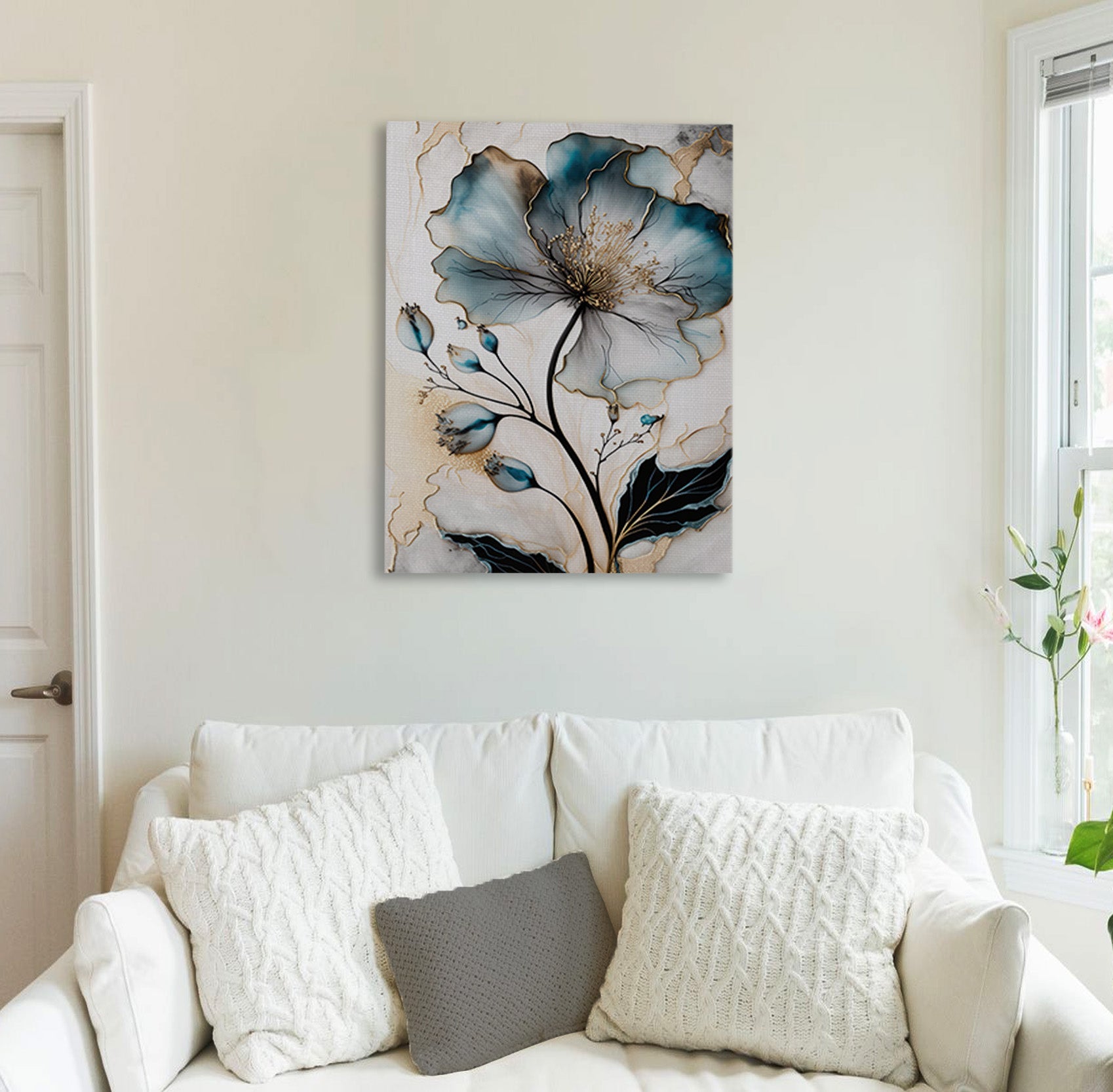 Azure Elegance Canvas Print