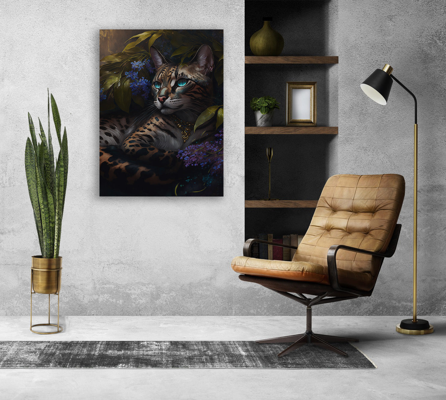 Azure Gaze Canvas Print