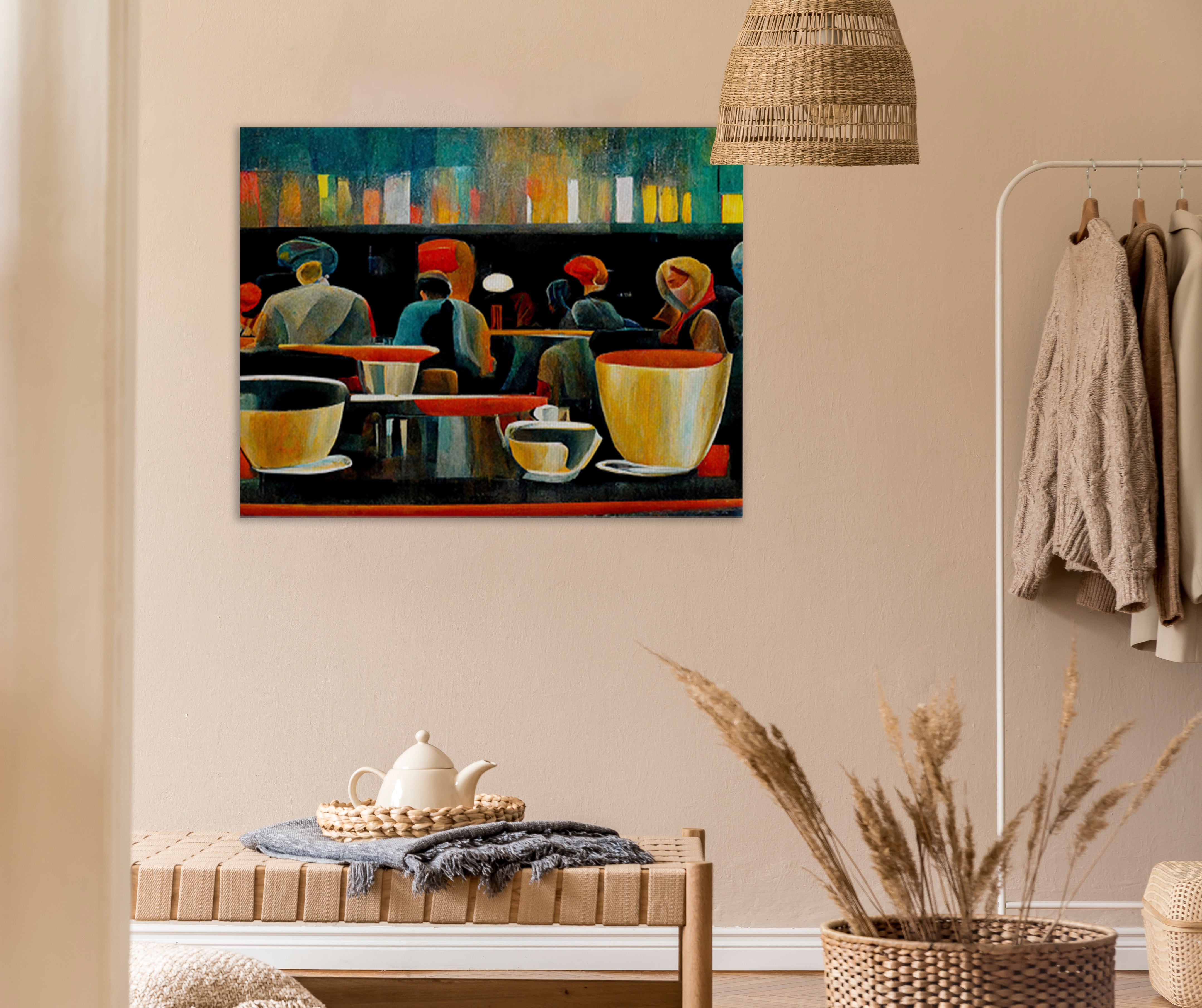 Bar Scene Canvas Print