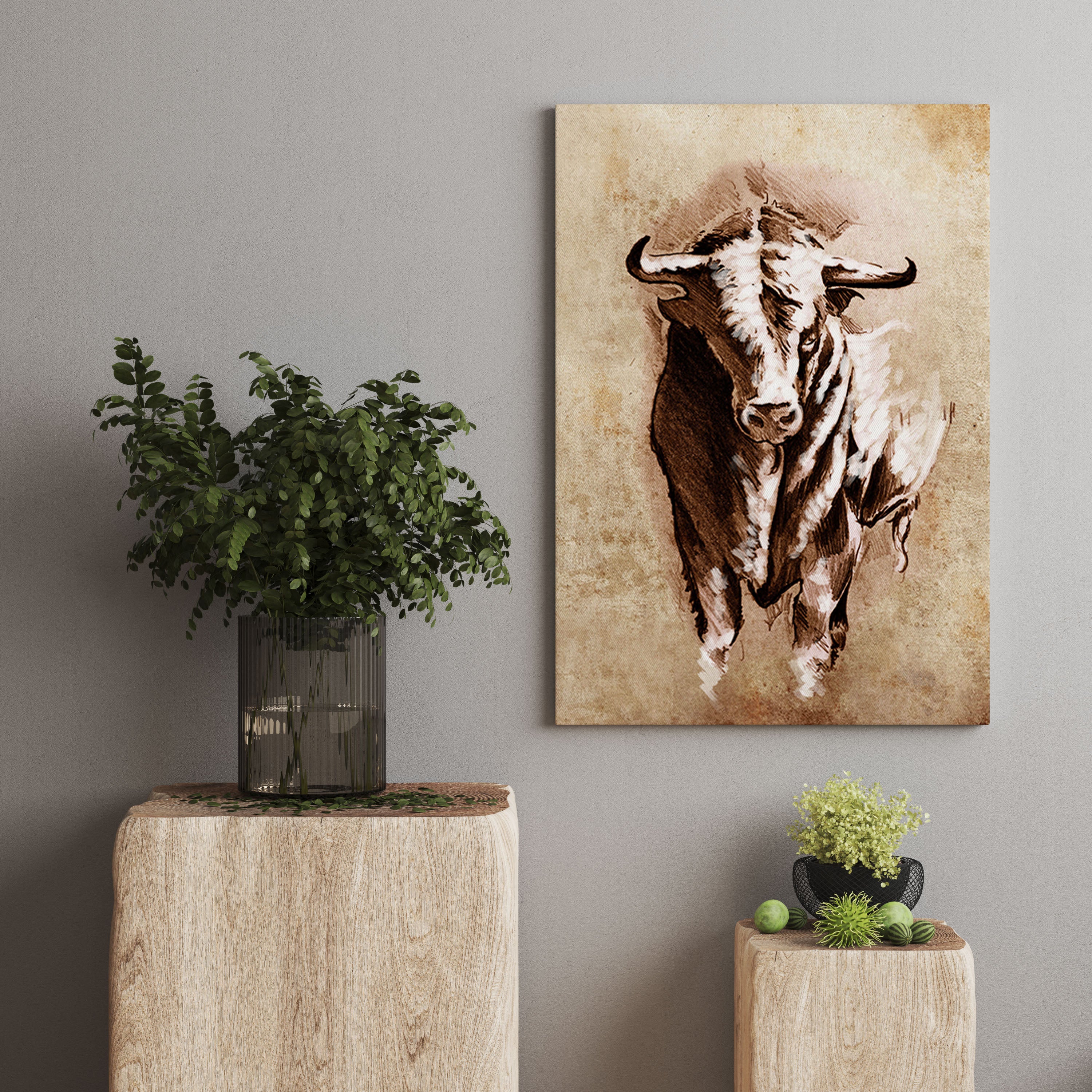 Beaked Horns Canvas Art