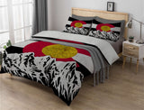 Colorado Flag Design_2 Sherpa Comforter Set