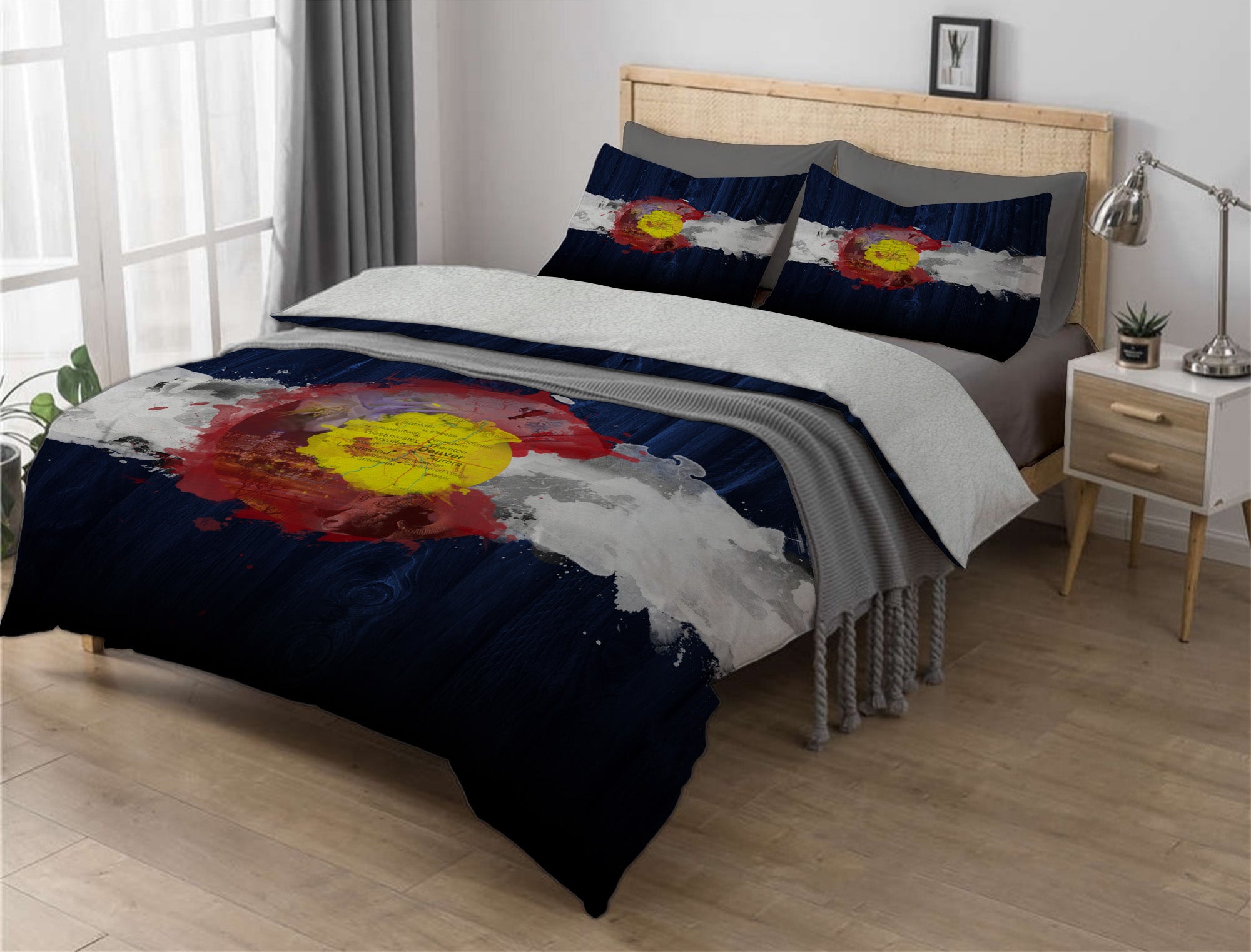 Colorado Flag Design_4 Sherpa Comforter Set