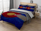 Colorado Flag Design_1 Sherpa Comforter Set