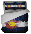 Colorado Flag Design_4 Sherpa Comforter Set