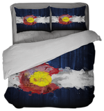 Colorado Flag Design_4 Sherpa Comforter Set