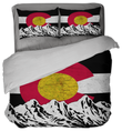 Colorado Flag Design_2 Sherpa Comforter Set
