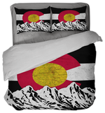 Colorado Flag Design_2 Sherpa Comforter Set