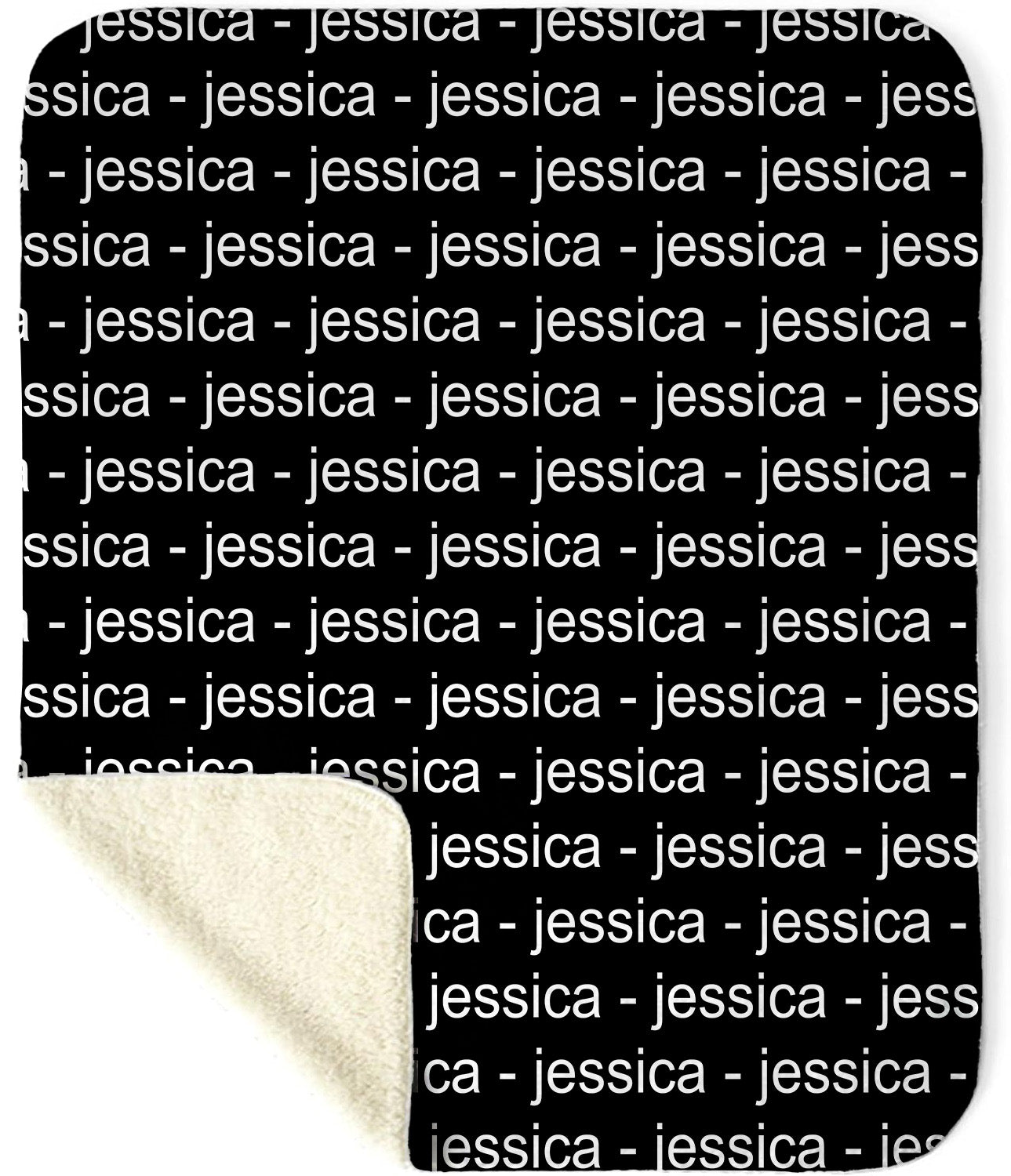 Single Name Reg Font Sherpa Blanket