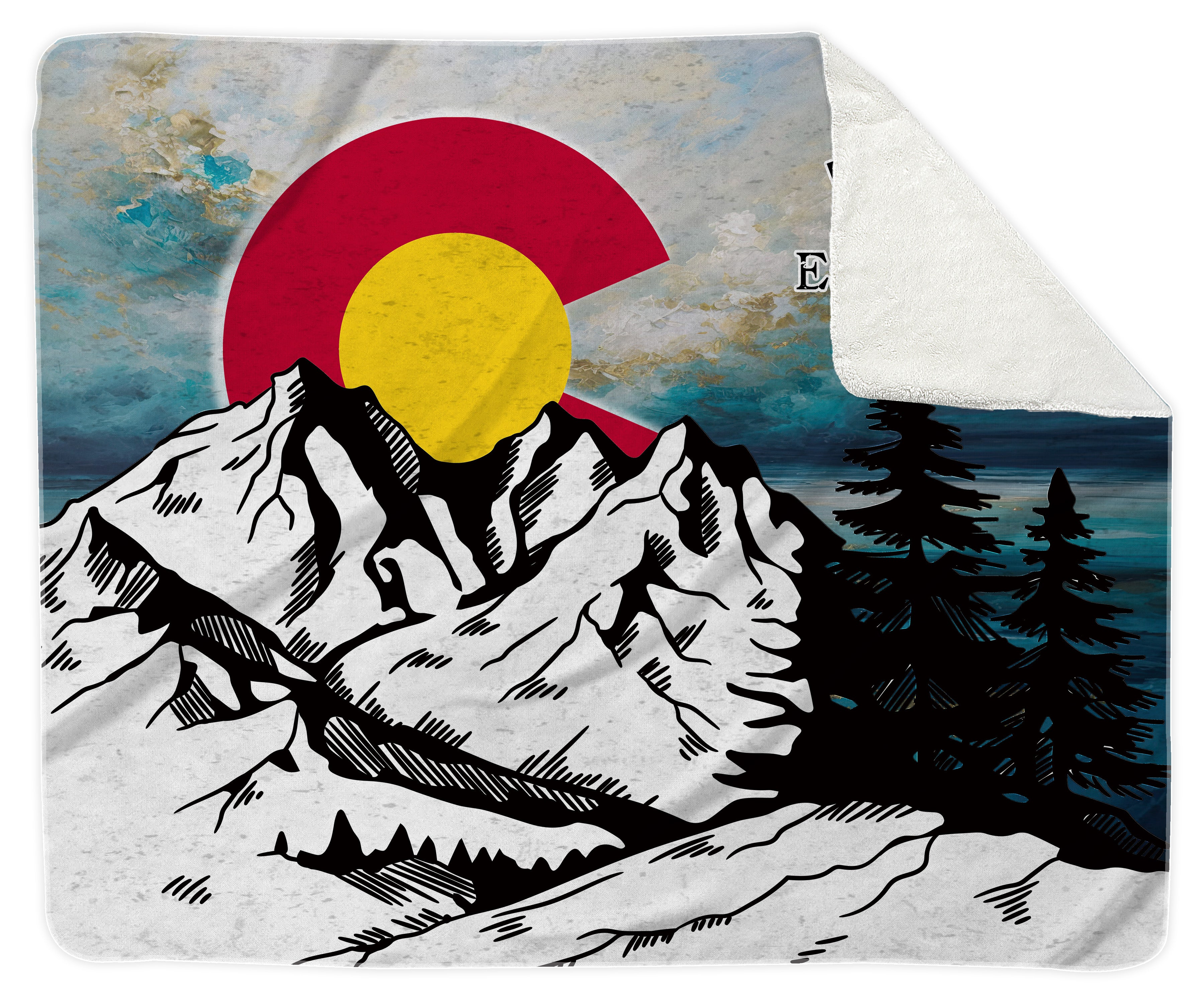 Estes Park Design_2 Sherpa Blanket