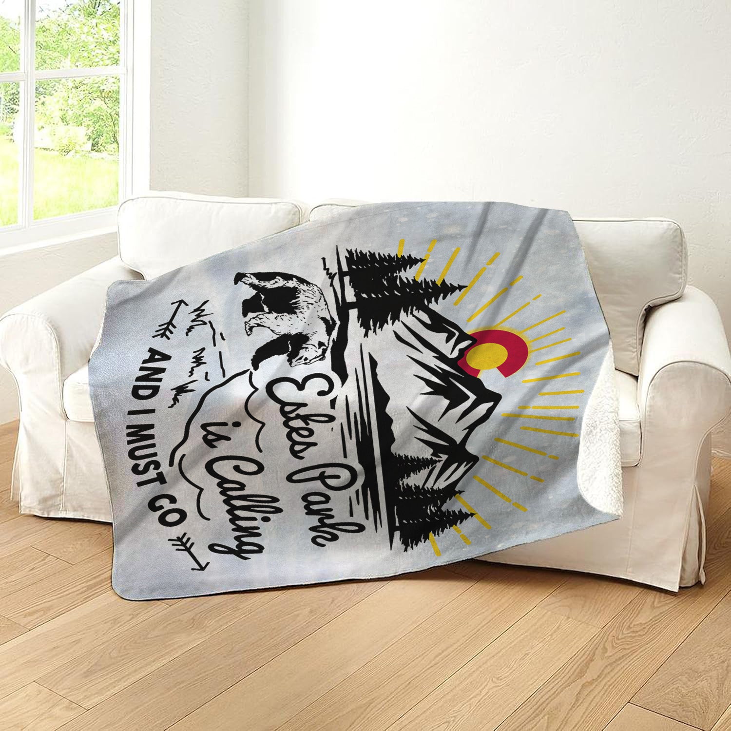 Estes Park Design_7 Sherpa Blanket