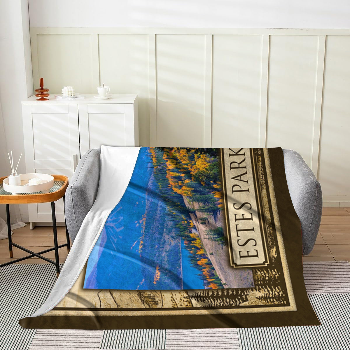 Estes Park Design_5 Velveteen Blanket