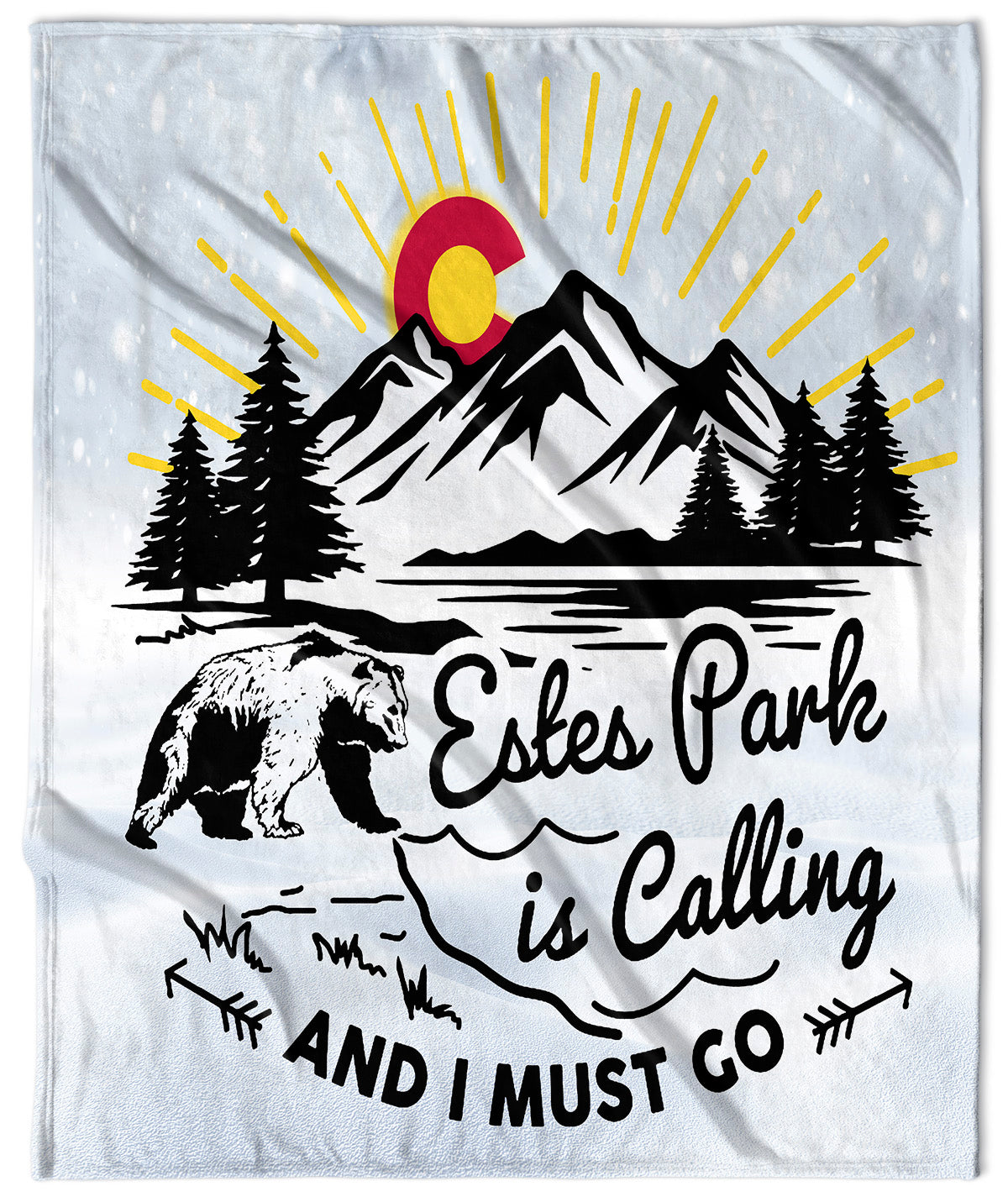 Estes Park Design_7 Velveteen Blanket