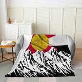 Colorado Flag Design_2 Velveteen Blanket