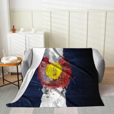 Colorado Flag Design_4 Velveteen Blanket