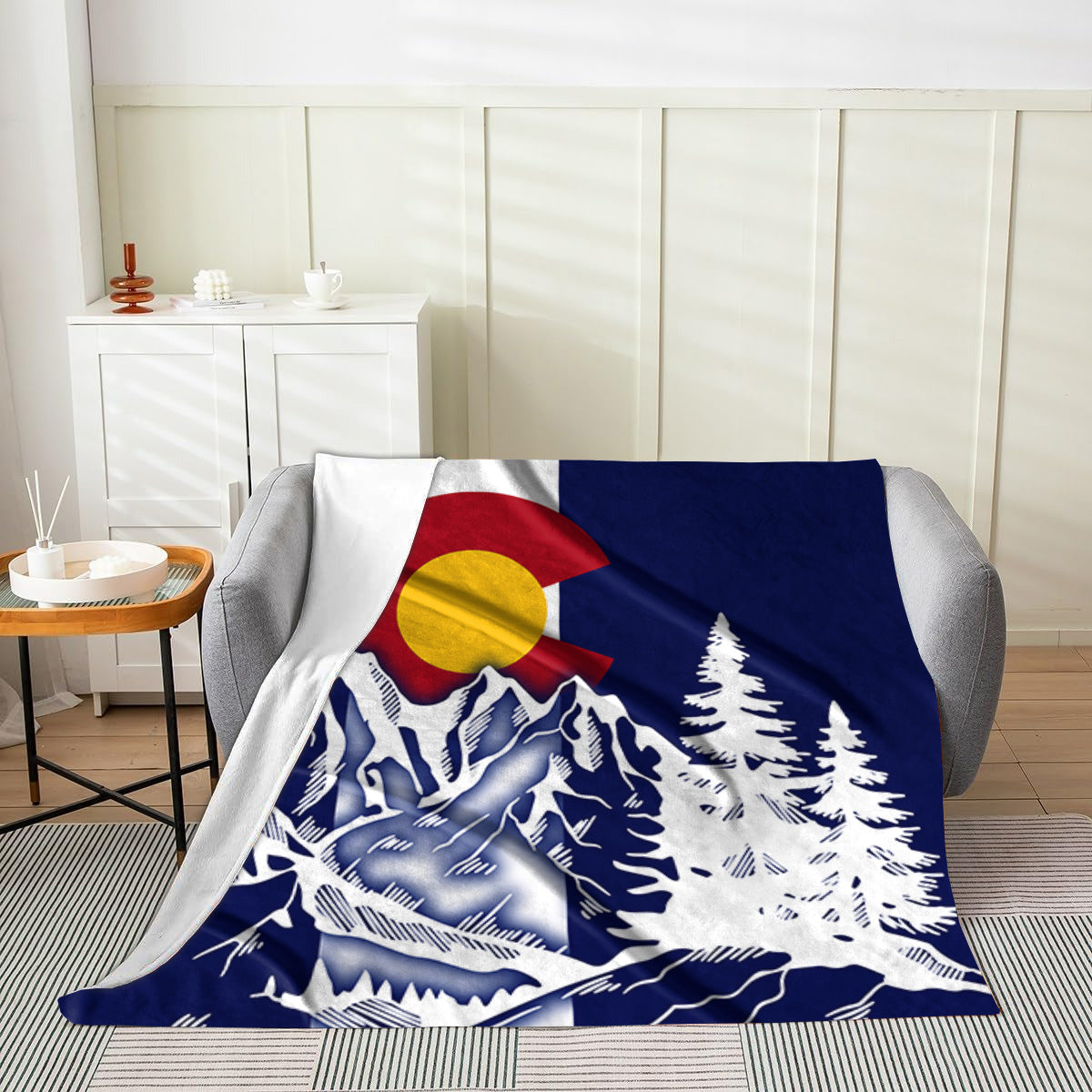 Colorado Flag Design_5 Velveteen Blanket