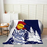 Colorado Flag Design_5 Velveteen Blanket