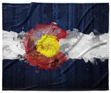 Colorado Flag Design_4 Velveteen Blanket