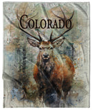 Colorado Flag Design_3 Velveteen Blanket